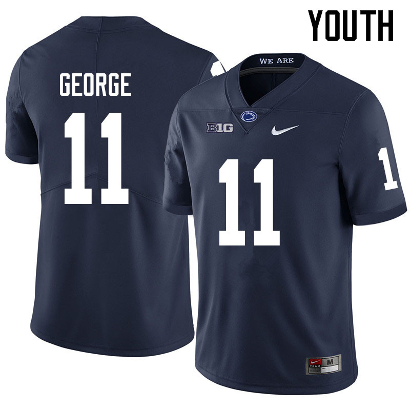 Youth #11 Daniel George Penn State Nittany Lions College Football Jerseys Sale-Navy
